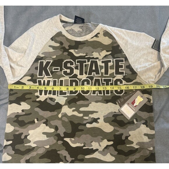 Colosseum Kansas State K-STATE WILDCATS Long Sleeve Knit Camo NCAA Shirt-S NEW - Picture 5 of 8